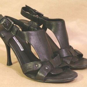 Vera Wang Lavender Label Heeled Black Leather 9